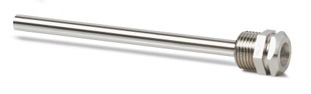 ALT-SB150: ЗАЩИТНАЯ ГИЛЬЗА 150 мм, МЕДЬ ПОКРЫТАЯ НИКЕЛЕМ, G½", PN10, LW7