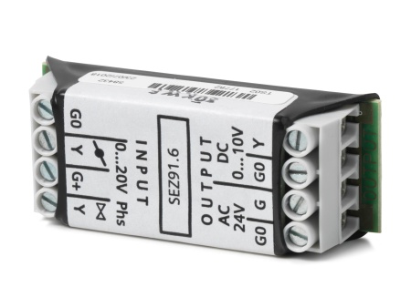 SEZ91.6: ПРЕОБРАЗОВАТЕЛЬ СИГНАЛА DC 0...20 V PHS. В DC 0...10 В