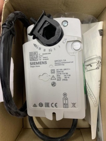 GPC321.1A: Привод воздушной заслонки (пружина) SIEMENS на 4 Н*м, AC 230 В, 2-точечный