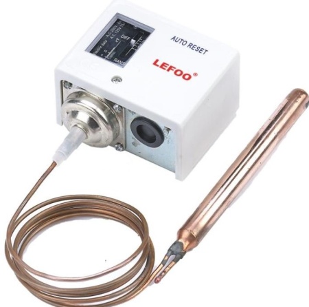 TS-30: Реле температуры с термобалоном -30…0 градусов (LEFOO)