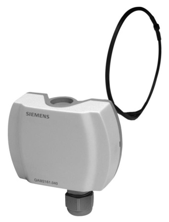 QAM2171.040: Датчик температуры для каналов вентиляции, 400 мм, 4...20 мА, -50…50 C, IP54